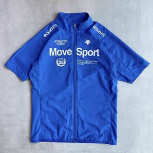 DESCENTE MOVE SPORT デサント ムーブスポーツ ハニカムクロス 薄手 半袖ジャケット ブルー メンズXO 美品の画像1