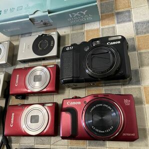 デジタルカメラ 9台 まとめ Canon IXY SX700 HS POWERSHOT G11 IXY 200 Ixy Digital 2000 is 10 25 70 110 IS コンパクトデジタルカメラの画像2