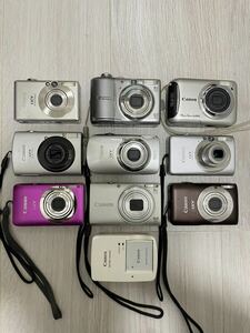 デジタルカメラ 9台　まとめ　Canon IXY Digital 60 110 IS 200F 210F 500 910 A495 A1100 A4000 デジカメ コンパクトデジタルカメラ 