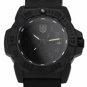 1円スタート【中古/稼働品】LUMINOX ルミノックスNAVY SEAL 3500 SERIES 3502.BO オールブラック クオーツ 付属品完備（K-S7784）