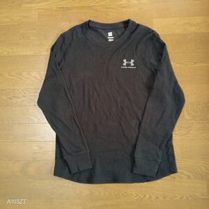 041【格安】UNDER ARMOUR アンダーアーマー 長袖カットソー ロンＴ メンズM ブラック