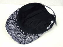 ◆ 定価11000円 23SS タイトブース TIGHTBOOTH PRODUCTION TBPR PAISLEY CAMP CAP 日本製 ペイズリー柄 キャンプキャップ 帽子 黒 ブラック_画像7