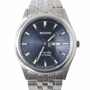 [ used ] REGUNO Regno men's quartz solar wristwatch E101-S028221 arm around approximately 16.5cm NT B rank 