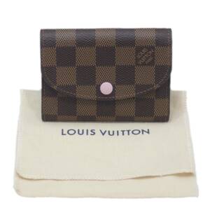 LOUIS VUITTON/ルイ・ヴィトン ポルト モネ・ロザリ コインケース カードケース付き ダミエ・エベヌ N64423 IS 美品 Aランク