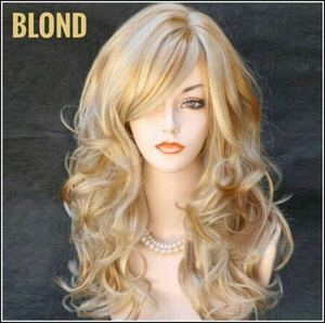 ウィッグ カツラ ロング ブロンド コスプレ blond 衣装 キャップ付き