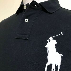 Polo Ralph Lauren ポロ ラルフローレン ビッグポニー 鹿の子 ポロシャツ トップス 黒 サイズS スリムフィット 半袖 ブラックの画像10