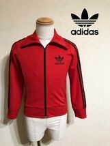 adidas originals アディダス オリジナルス ヨーロッパ トラックトップ ジャケット ジャージ トップス サイズS 長袖 赤 黒 542175_画像1