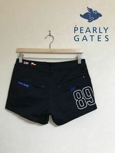 【良品】 PEARLY GATES GOLF パーリーゲイツ ゴルフ レディース ショートパンツ ボトムス サイズ0 黒 055-232812