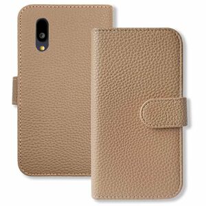 BASIO active SHG09 active2 SHG12 シンプルスマホ6 スマホケース（グレージュ）カバー 手帳 カード収納 ニュアンスカラー くすみカラー