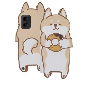 moto g24 ( XT2423-5 ) Motorola 手帳型（柴犬）おしゃれ スマホ ケース スタンド moimoikka (もいもいっか)