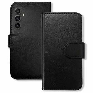 Galaxy S23 FE SCG24 ギャラクシー スマホケース（ブラック）手帳型 PUレザー 無地 ケース 横開き カード収納 カバー