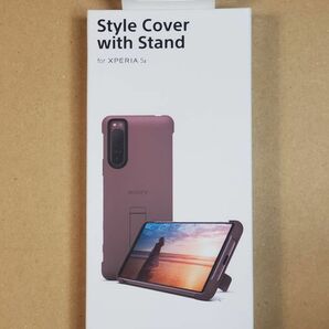 SONY◆Xperia 5 II Style Cover with Stand XQZ-CBBQ/Pink（ピンク）PUケース [純正 並行輸入品] 