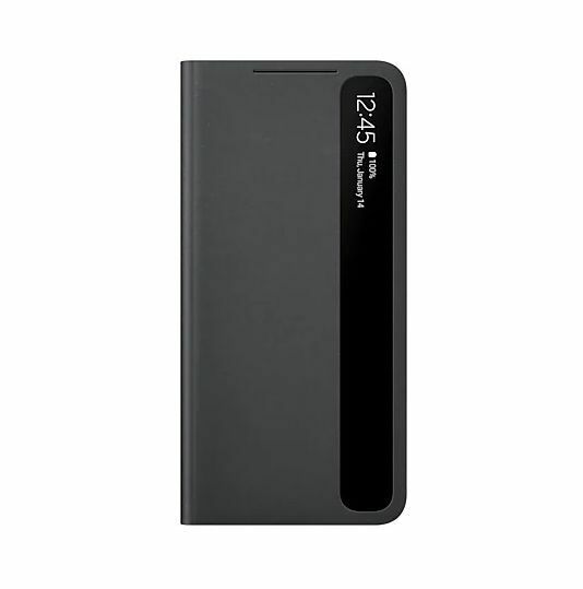 Galaxy S21 5G ◆ SMART CLEAR VIEW COVER/ブラック [Samsung 純正ケース 並行輸入品] クリアビュー カバー