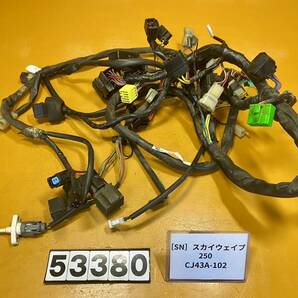 送料C [SN 53380]スズキ スカイウェイブ250 CJ43A-102 メインハーネス 配線の画像1