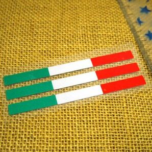イタリア国旗カラー 反射ステッカー リフレクター 10cm 3枚セットの画像7
