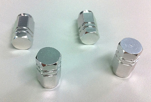 * air valve cap rectangle *4 piece entering * silver *1-5085s