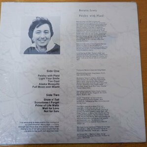 P3-170＜LP/US盤/美品＞Bernice Lewis / Paisley with Plaidの画像2