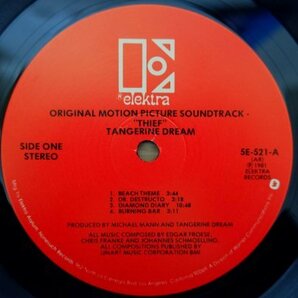 Q3-254＜LP/US盤/美盤＞タンジェリン・ドリーム Tangerine Dream / Thief (Original Motion Picture Soundtrack)の画像4