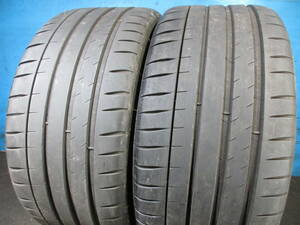 欠損タイヤ ミシュランタイヤ パイロットスポーツ4 MICHELIN PiLOTSPORT4S 245/30ZR20(90Y) 2本Set №07785Ｄ 室内保管 夏タイヤ