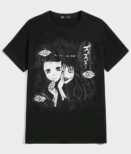 新品☆メンズ ホラー グラフィックTシャツ 黒 Lサイズ