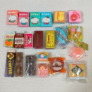 【昔の消しゴムセット】ヒノデワシ/ガム/納豆/肉まん/石けん/食パン/未使用/レトロ/ファンシー/レア/お宝/80年代/コレクション/字消/昭和