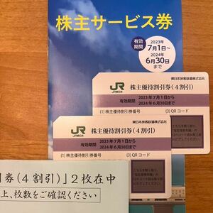 匿名送料込☆JR東日本株主優待割引券２枚