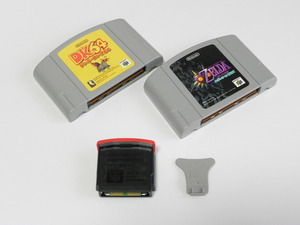 Nintendo N64 メモリー拡張パック 対応ソフト2本付き 動作品 1円～