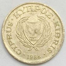 海外コイン　キプロス　2セント　1988年_画像2