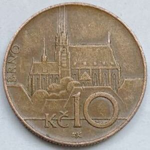 海外コイン　チェコ共和国　10コルナ　2009年