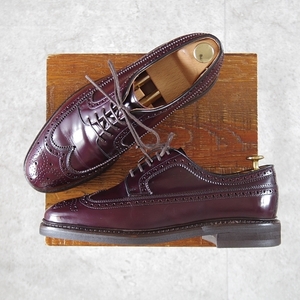 美品★(スペイン製)Berwick/バーウィック SIZE 6【合計定価￥40,700-★純正シューツリー付き/ロングウイング】ROISレザー/赤茶★l624-7