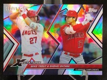 大谷翔平 トラウト 99枚限定 【2023 TOPPS XPECTATIONS CLUBHOUSE COMPLEMENTS #57 MIKE TROUT/SHOHEI OHTANI】 エンジェルス ドジャース_画像1