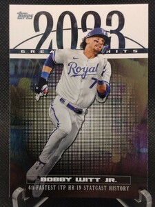 ボビー・ウィット・ジュニア 【2024 TOPPS SERIES 1 BASEBALL 2023 GREATEST HITS BOBBY WITT JR. 23GH-20】 カンザスシティ・ロイヤルズ