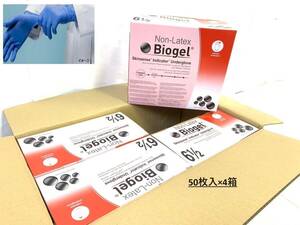 【新品】☆Biogel ゴム手袋 サージカルグローブ 外科医手袋 200枚 バイオジェル Mサイズ(6-1/2) REF40665 (140) ☆XD17OK#24