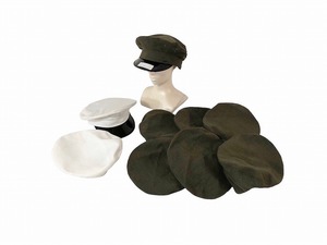 【米軍放出品】未使用品 米海兵隊 ドレスキャップ サービスキャップ 帽子 ホワイト2個/グリーン7個/フレーム2個 (100) BD15KK-W#24