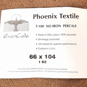 【米軍放出品】未使用品 ベッドシーツ 12枚 168cm×250cm(66×104インチ) Phoenix Textile シングル (120) BD3FK-W#24の画像6