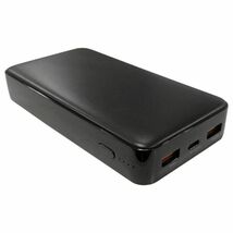 モバイルバッテリー20000mAh・3台同時充電【L-20M-B】Lazos・USB-C対応・PD＆QC3.0対応 色　ブラック　送料無料迅速発送_画像2