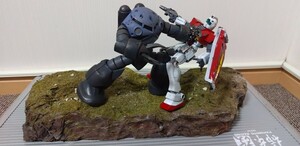 ガンダム　ジム　ズゴック　ジャブローに散る　もどきジオラマ