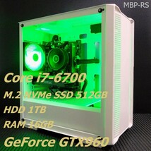 【ゲーミングPC】【Core i7-6700+GeForce GTX960】 【M.2 SSD 512GB+HDD 1TB】 【メモリー16GB】 【Win11】【Office2021】【新品ケース】 _画像1