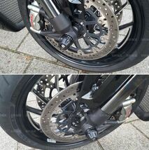 DUCATI Hypermotard 950 939 820 SP Hyperstrada Monster 821 1200 R フロントアクスルスライダー_画像3