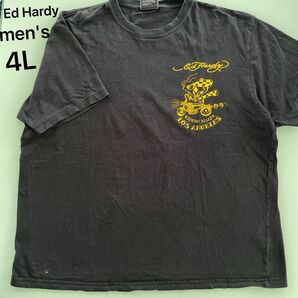 Ed Hardy 半袖Tシャツ　刺繍　メンズ4L 訳あり