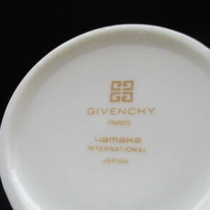 【未使用・箱入】 GIVENCHY ジバンシー コースター付き フリーカップ ５客セット 電子レンジ対応 YAMAKA ヤマカ ブランド食器 金彩 ブルーの画像6