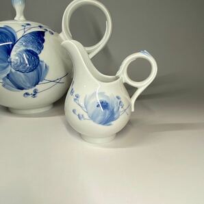 マイセン 青い花 ブルーフラワー ティーポット クリーマー シュガーポット Meissen ティーセット の画像4