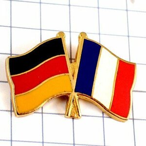 ピンバッジ・フランス青白赤トリコロールとドイツ国旗◆フランス限定ピンズ◆レアなヴィンテージものピンバッチ