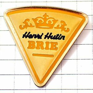 ピンバッジ・ブリー王冠チーズ会社 HENRI-HUTIN BRIE◆フランス限定ピンズ◆レアなヴィンテージものピンバッチ