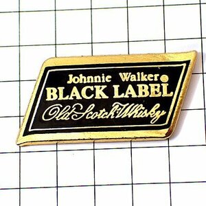 ピンバッジ・ジョニーウォーカー黒ラベル酒 WHISKY JOHNNIE-WALKER SCOTLAND◆フランス限定ピンズ◆レアなヴィンテージものピンバッチ