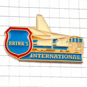 ピンバッジ・飛行機や鉄道ブリンクス貴重品警備輸送会社の紋章 BRINKS-INTERNATIONAL BRINKS SECURITY◆フランス限定ピンズ