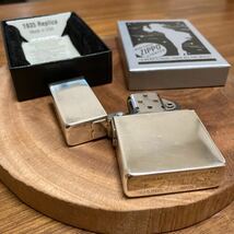 ZIPPO 1935 復刻レプリカ　100ミクロン　シルバー　ミラー　箱付き_画像8