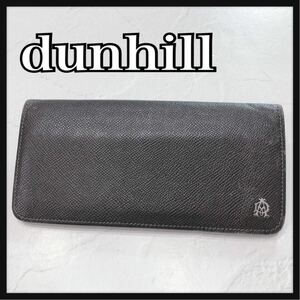 ☆dunhill☆ ダンヒル 長財布 財布 ウォレット ロングウォレット ブラック 黒 レザー 本革 シンプル メンズ 男性 紳士 送料無料