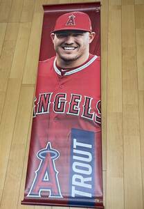 Mike Trout マイクトラウト 2019年に街頭で実際に使用されたロサンゼルスエンゼルス垂れ幕　実使用　MLB 通算1624安打、368本塁打、MVP3回