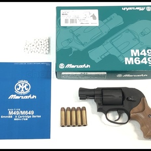 東京)マルシン S&W M49 ボデーガード 6mm ブラックHW ガスリボルバー 木製グリップ Xカートリッジの画像1